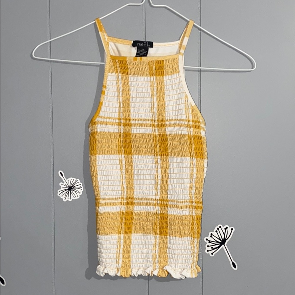 High neck yellow tank